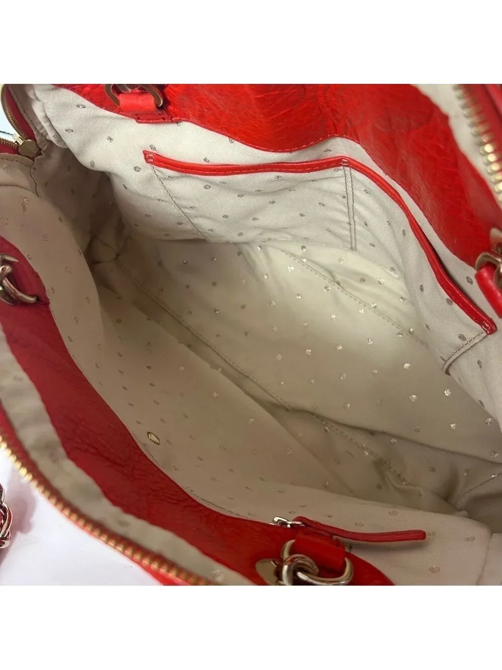 Kate Spade Georgina Gold Coast Maraschino Cherry Red Quilted Leather Bag Purse